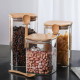 Glass Jar with Wooden Lid and Spoon Medium